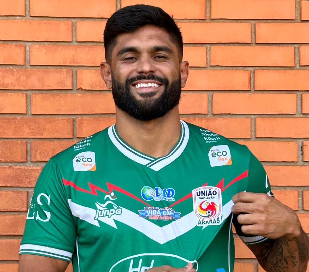 Luan, atacante do União São João — Foto: Divulgação/União São João