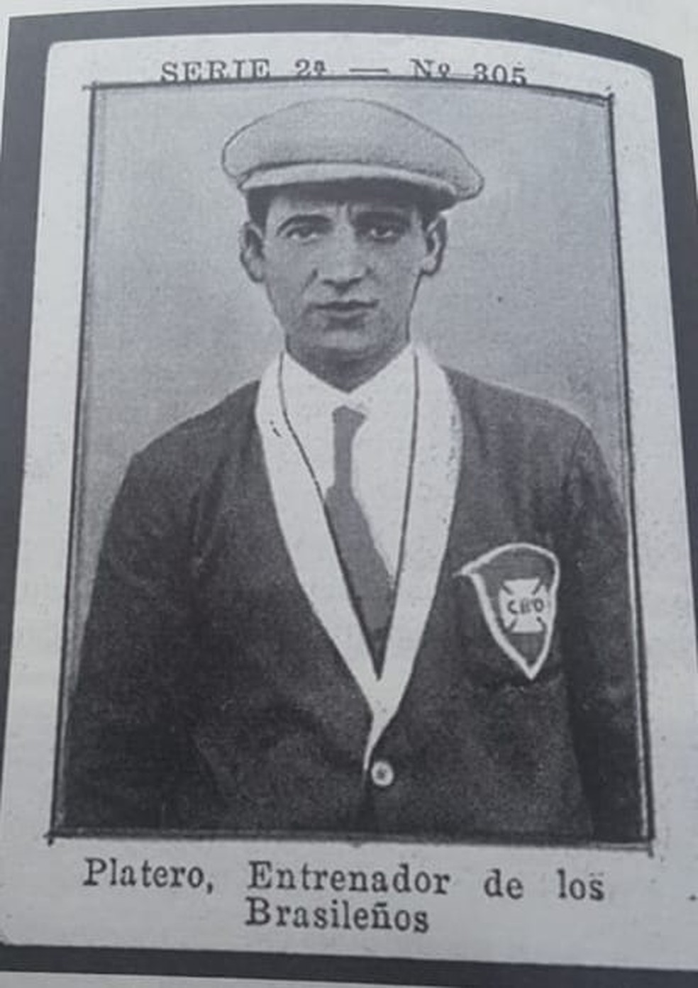Ramón Platero, técnico do Vasco em 1923 — Foto: Reprodução