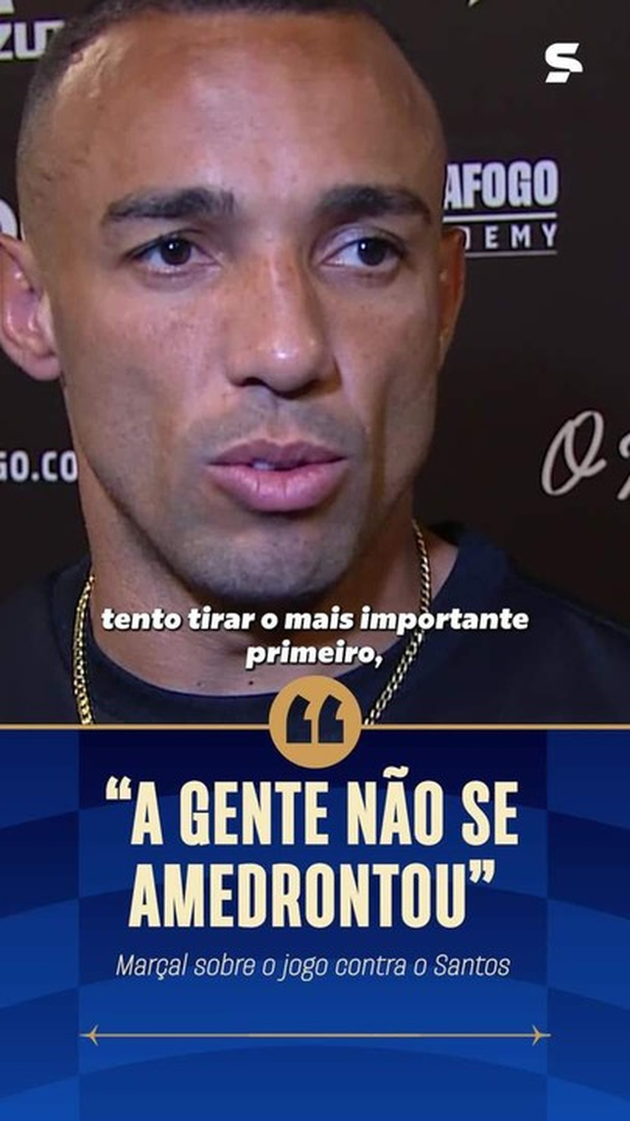 Marçal compara vitória do Botafogo com semifinal da Copa e provoca risadas