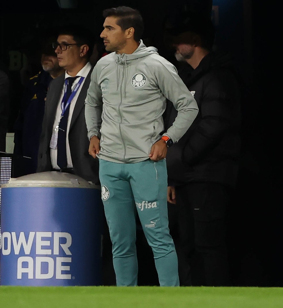 Abel Ferreira em Boca Juniors x Palmeiras pela semifinal da Libertadores — Foto: Cesar Greco/Palmeiras