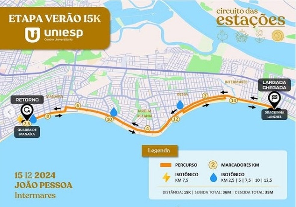 Etapa Verão do Circuito das Estações 2024 / 15km — Foto: Divulgação