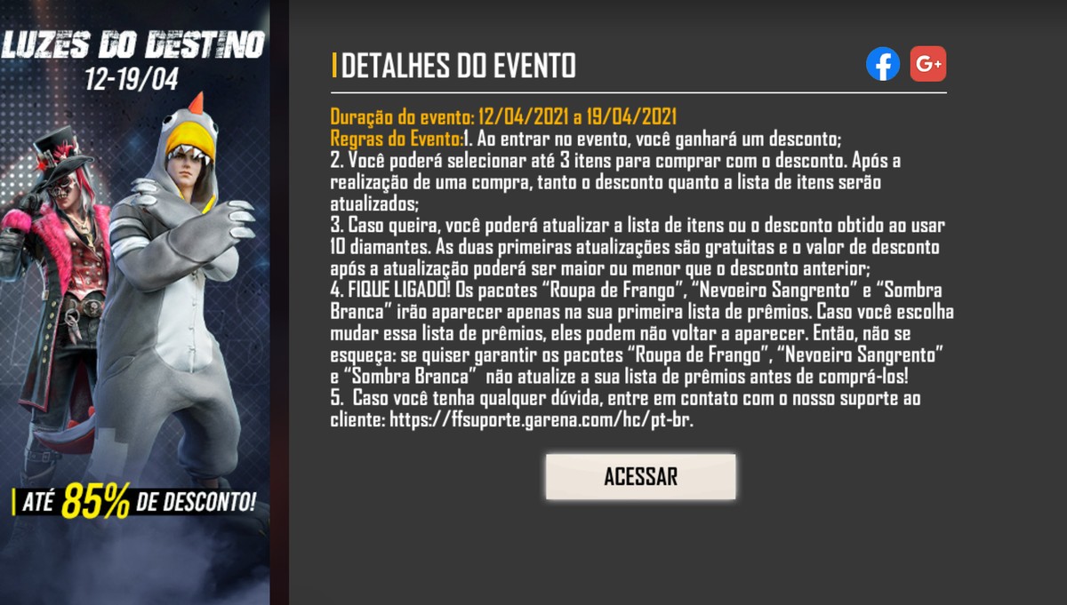Free Fire: evento Dino Royale marca retorno de 12 skins Dino, free fire