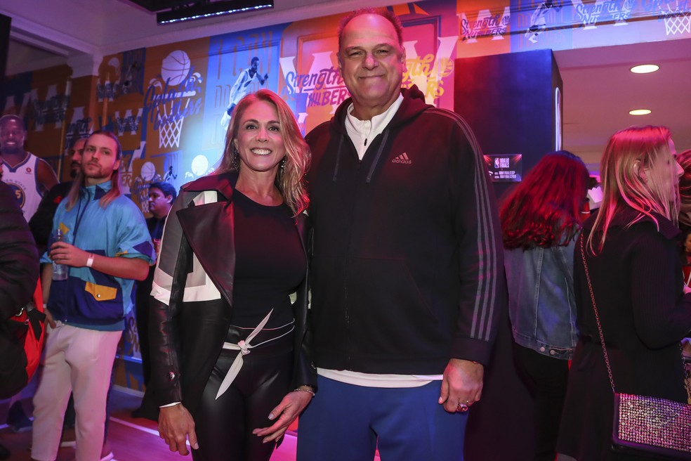 Hortência e Oscar Schmidt na NBA House 2018 — Foto: Wander Roberto / Inovafoto