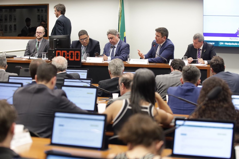 Reunião da CPI da Manipulação do Futebol aprovou o convite a Ednaldo Rodrigues — Foto: Genilson Frazão/Divulgação