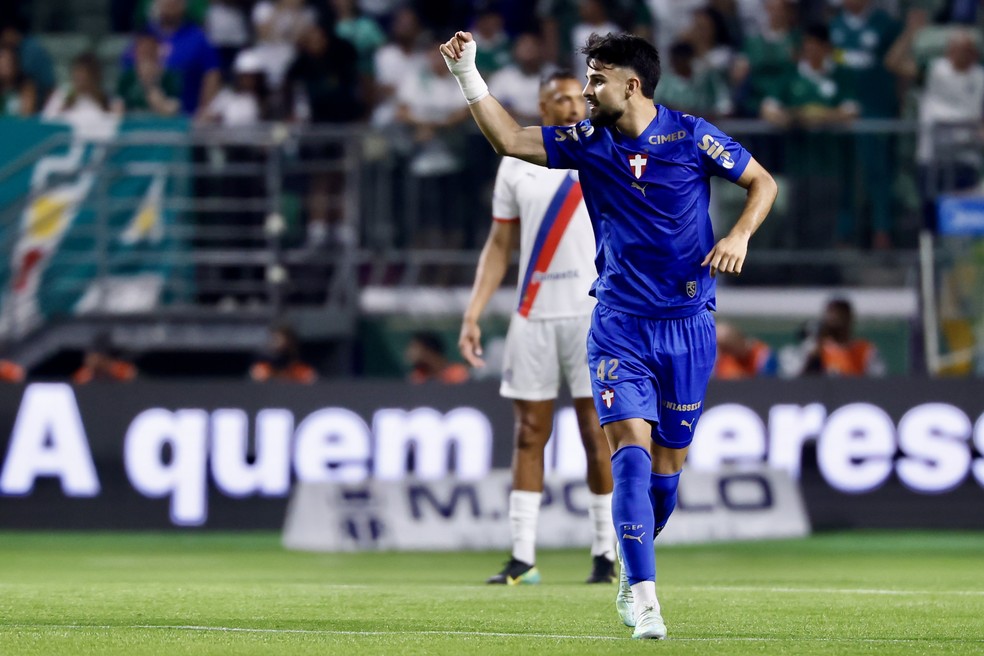 Flaco L�pez comemora gol do Palmeiras contra o Bahia � Foto: Marcello Zambrana/AGIF