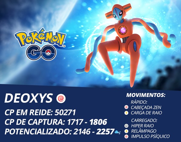 Pokémon Go - Raid de Deoxys - Deoxys de defesa, counters, fraquezas e  ataques