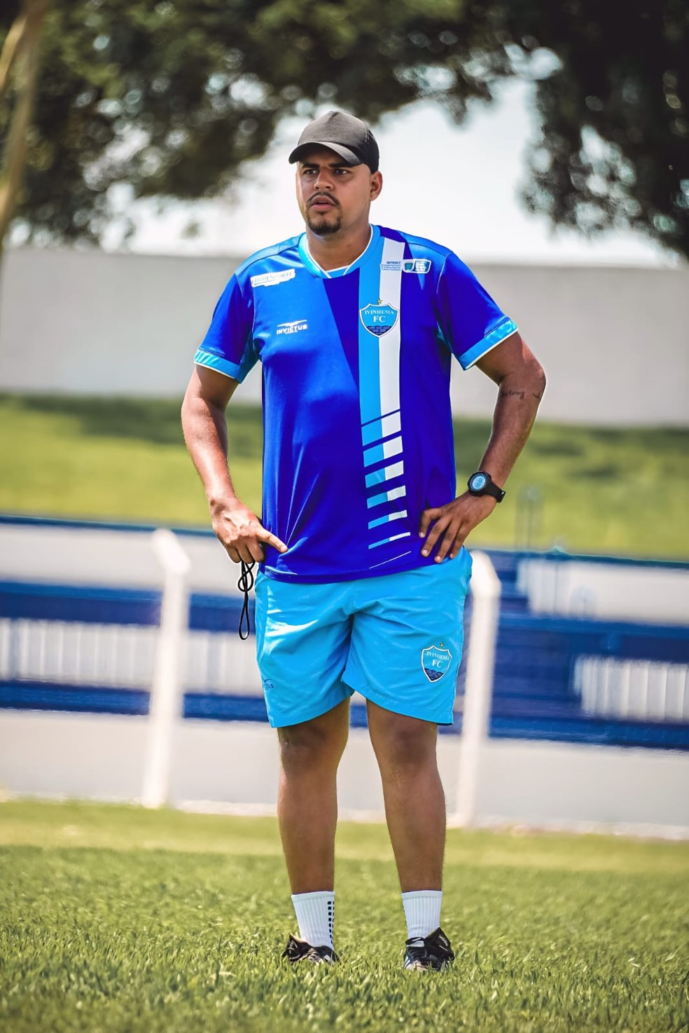 Rafael Bastos, técnico do Ivinhema na Copinha — Foto: Luiz/Joga Bonito Photos