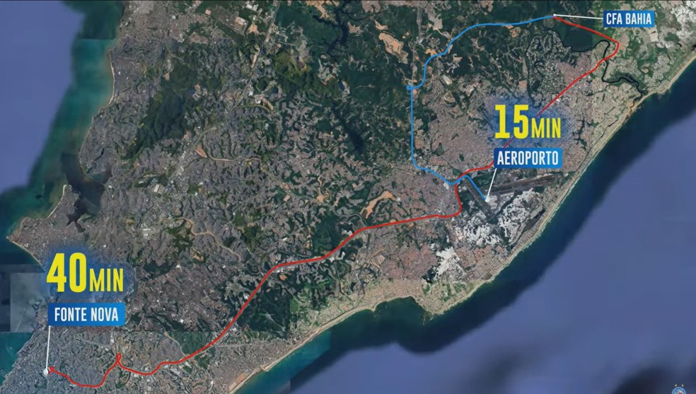 Novo CT do Bahia fica a 40 minutos da Fonte Nova — Foto: EC Bahia / Divulgação