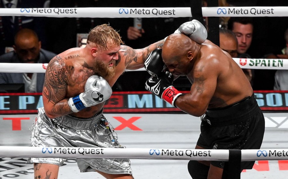 Mike Tyson x Jake Paul — Foto: Getty Images