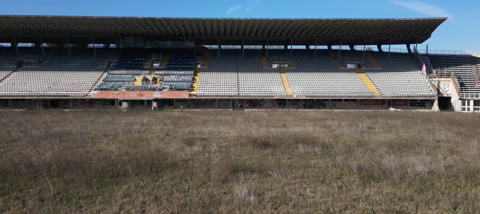 Estádio Flaminio, em Roma, está abandonado e pode ser revitalizado pela Lazio — Foto: Reprodução