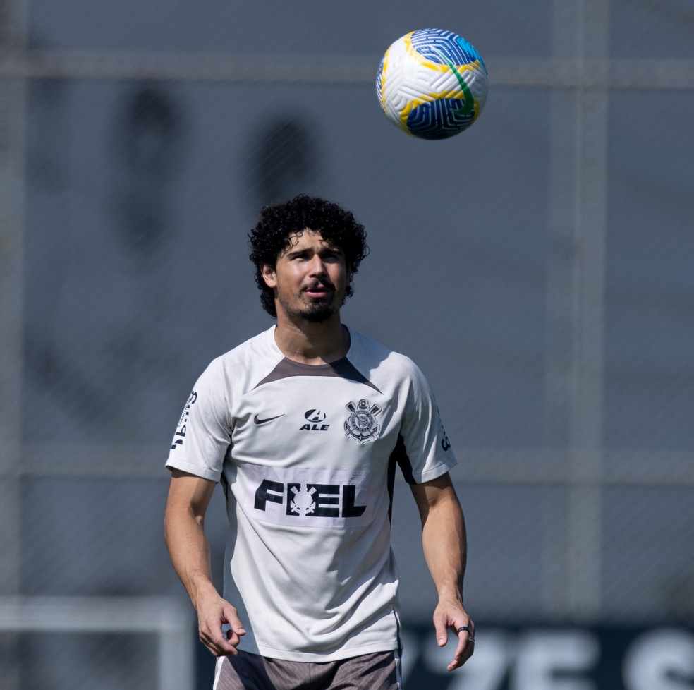 André Ramalho em treino do Corinthians — Foto: Rodrigo Coca/Agência Corinthians