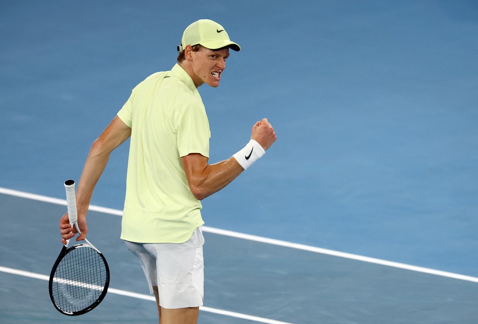 Jannik Sinner no Australian Open — Foto: REUTERS/Edgar Su
