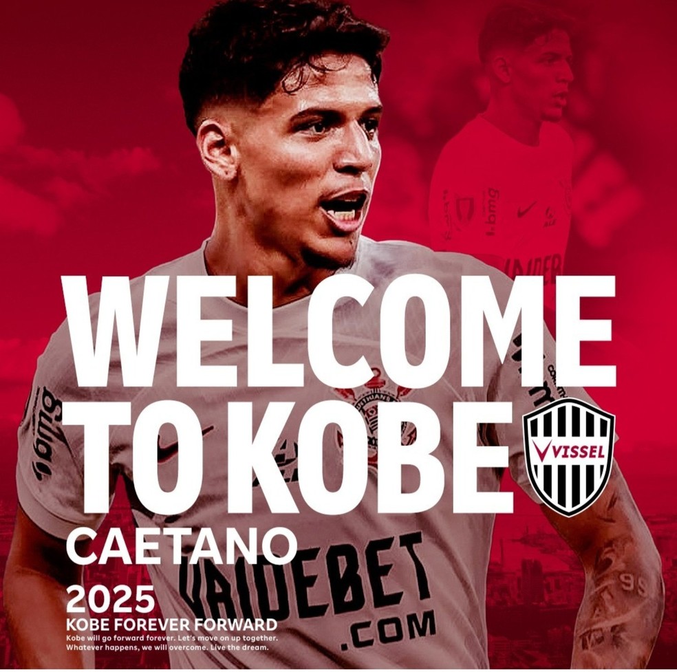 Zagueiro Caetano é anunciado pelo Vissel Kobe, do Japão — Foto: Reprodução