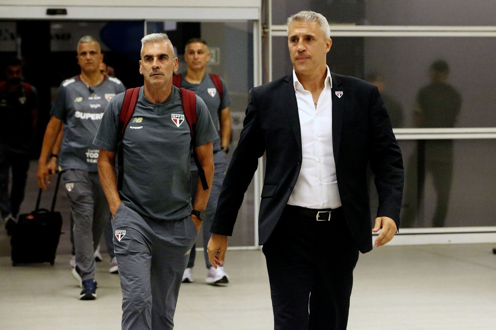 Hernán Crespo antes de Corinthians x São Paulo — Foto: Marcos Ribolli