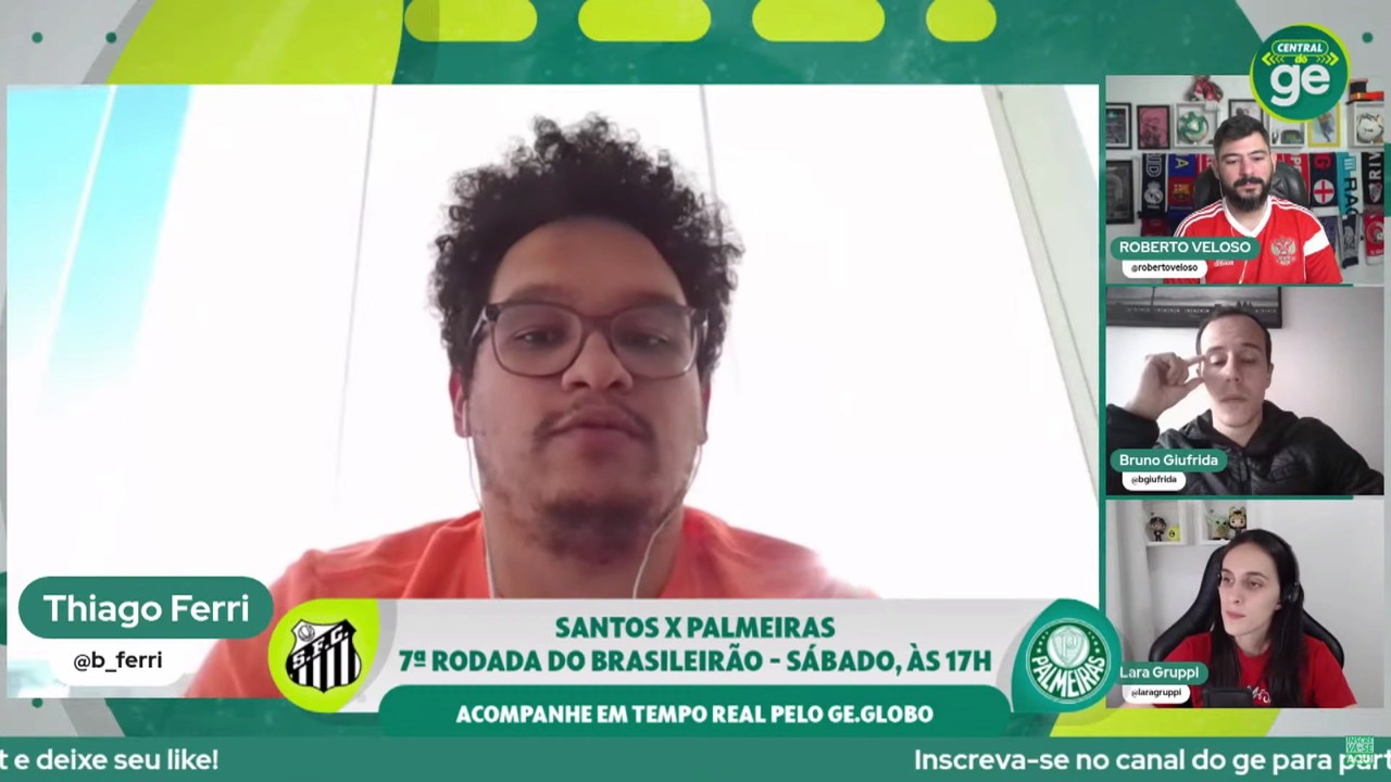 Thiago Ferri detalha provável escalação do Palmeiras contra o Santos