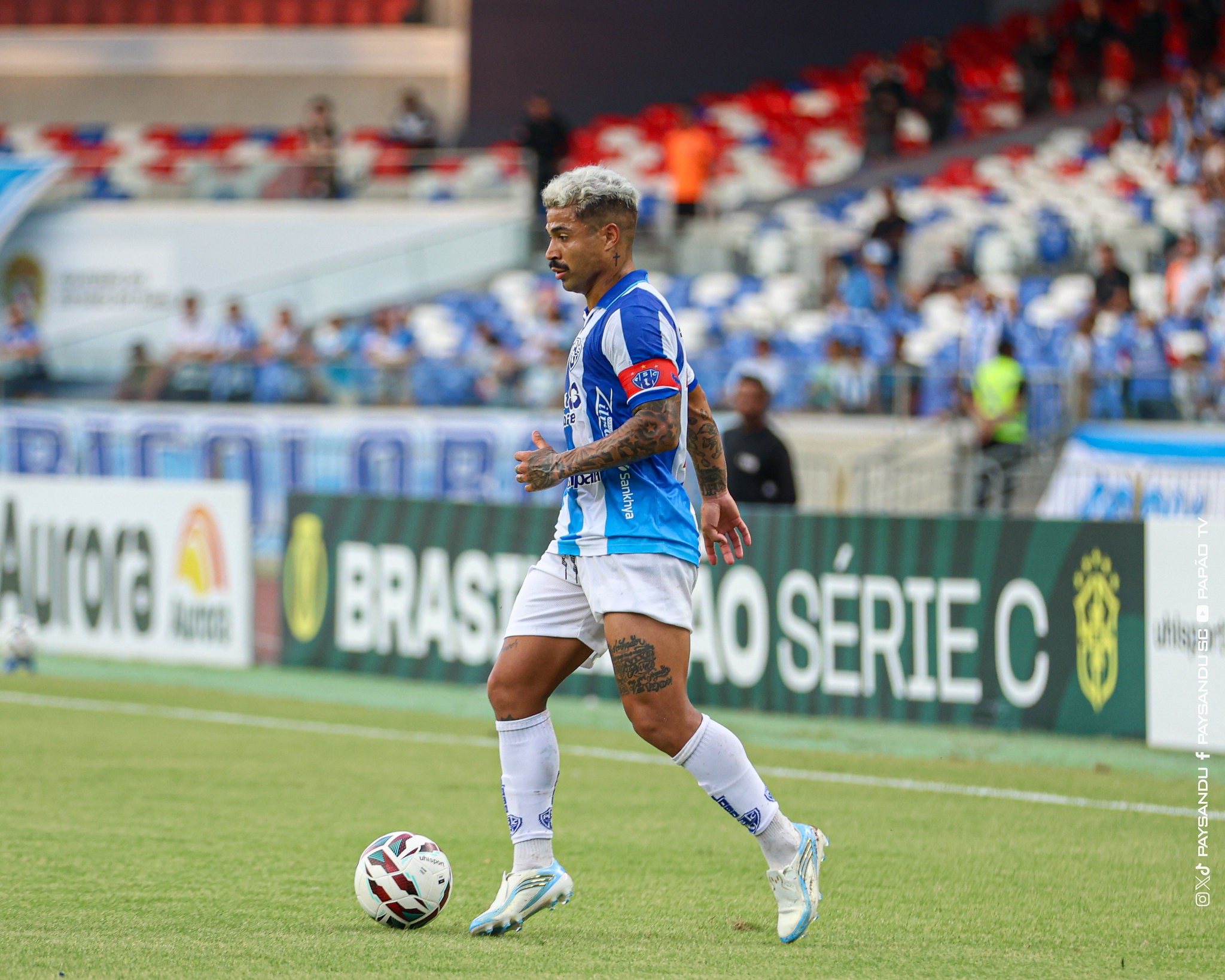 Jogador Marcinho durante treino do Paysandu no Mangueirão
