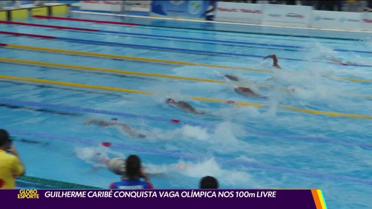 Guilherme Caribé conquista vaga olímpica nos 100m livre - Programa: Globo Esporte RJ 