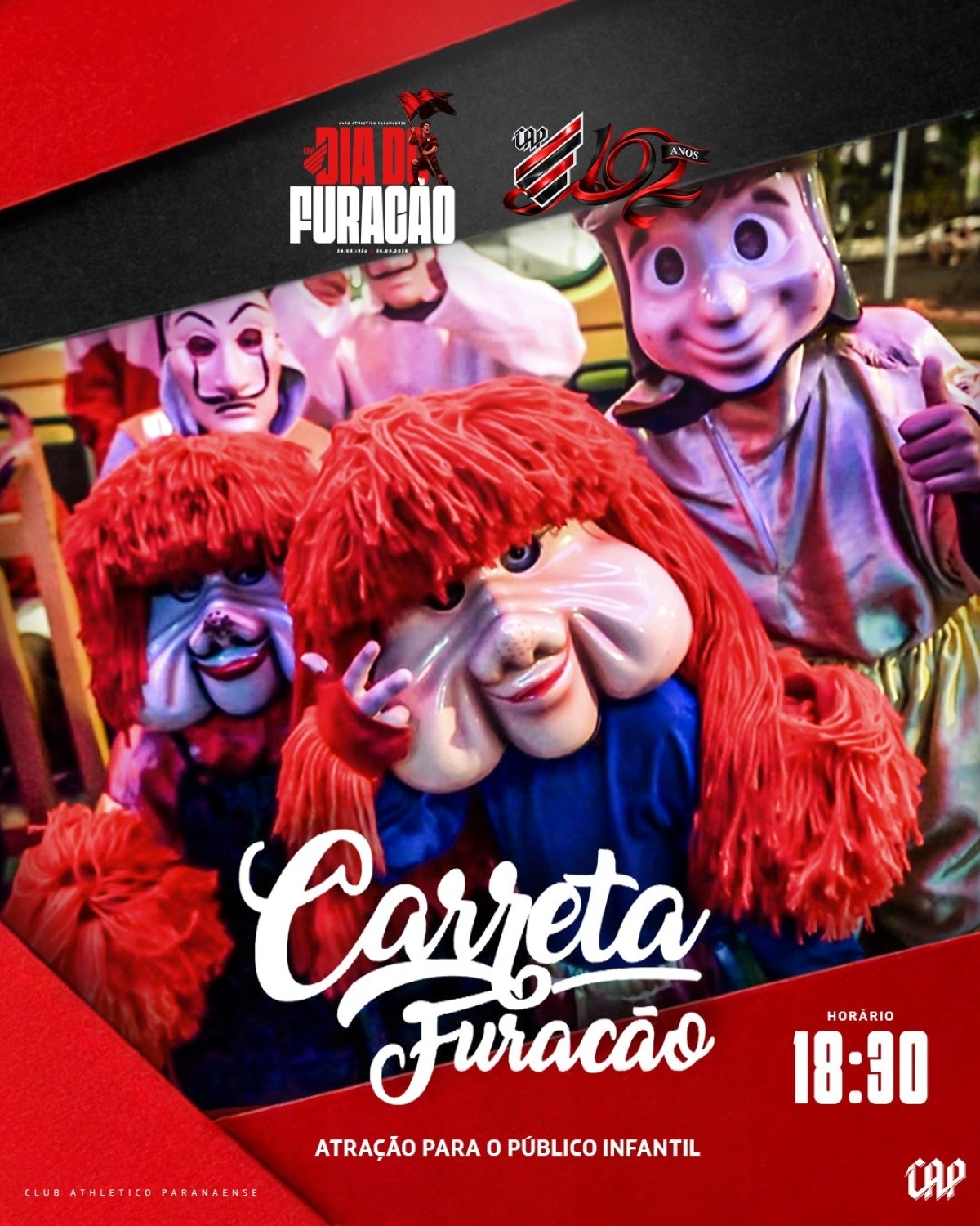 Athletico anuncia festa de 102 anos com Carreta Furacão como atração | Ge