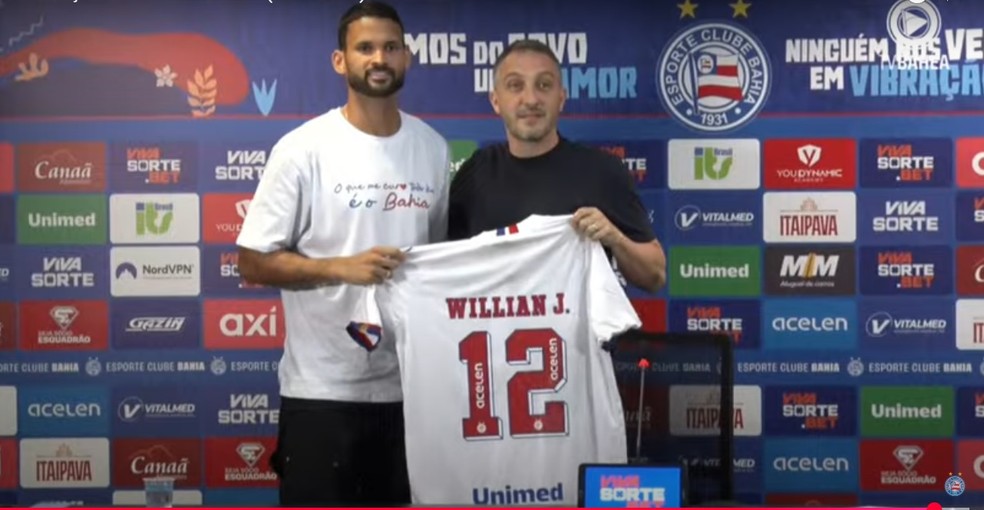 Willian José em apresentação no Bahia — Foto: EC Bahia / Divulgação