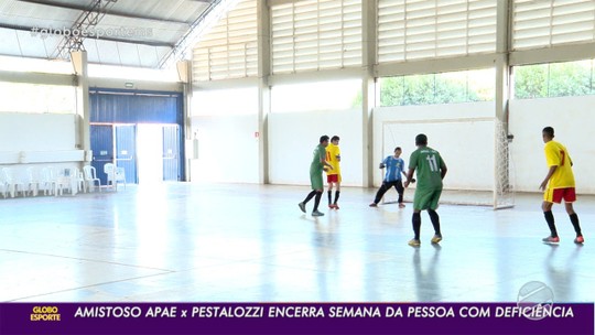 Amistoso entre Apae/CG e Pestalozzi encerra semana da pessoa com deficiência - Programa: Globo Esporte MS 