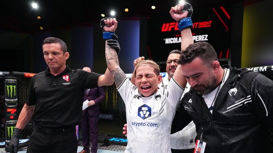 Ketlen Esquentadinha comemora primeira vitória no UFC e sonha com cinturão: "Vou ser campeã" - Foto: (Chris Unger/Zuffa LLC via Getty Images)