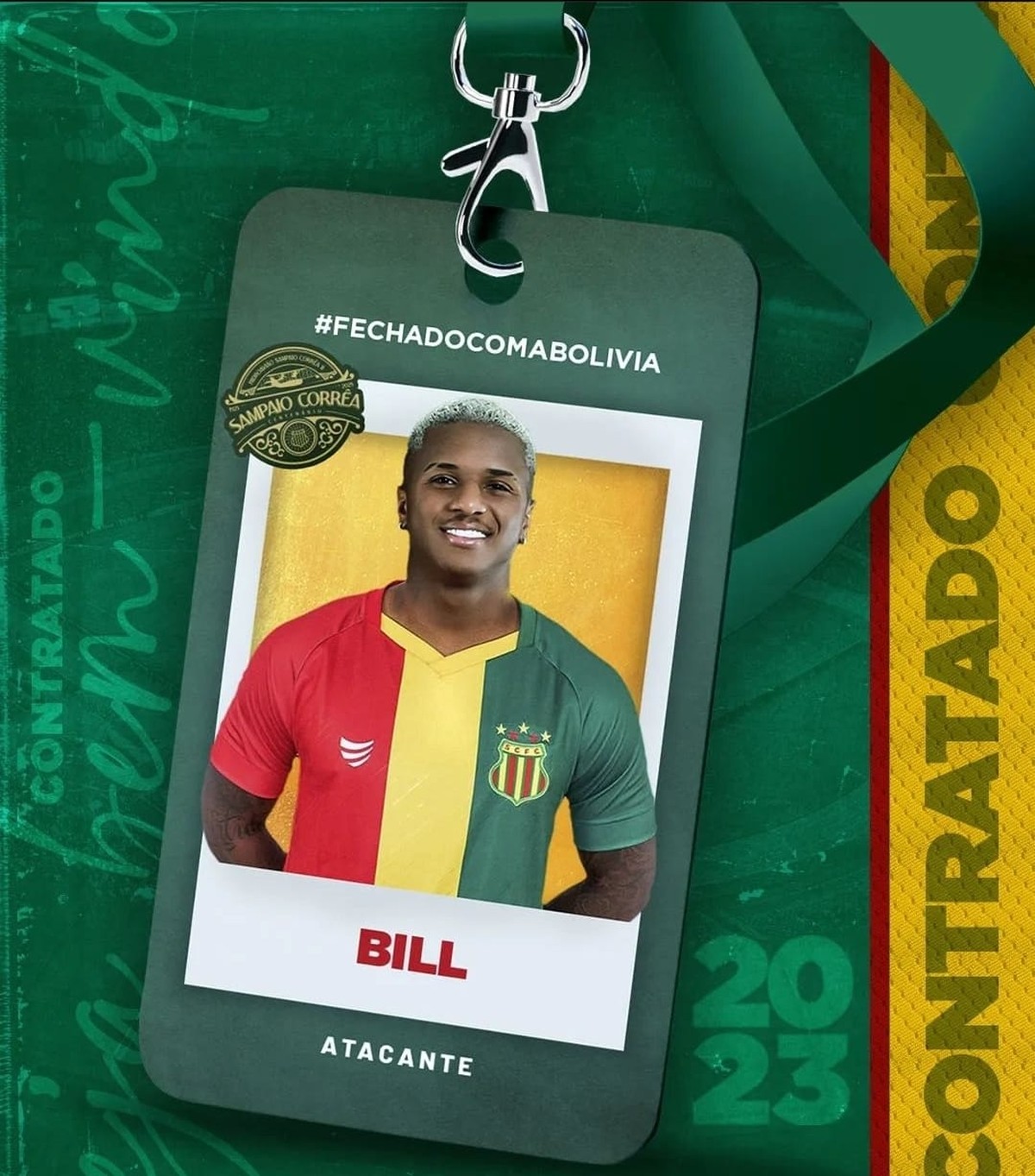 Sampaio anuncia contratação do atacante Bill, base do Flamengo 