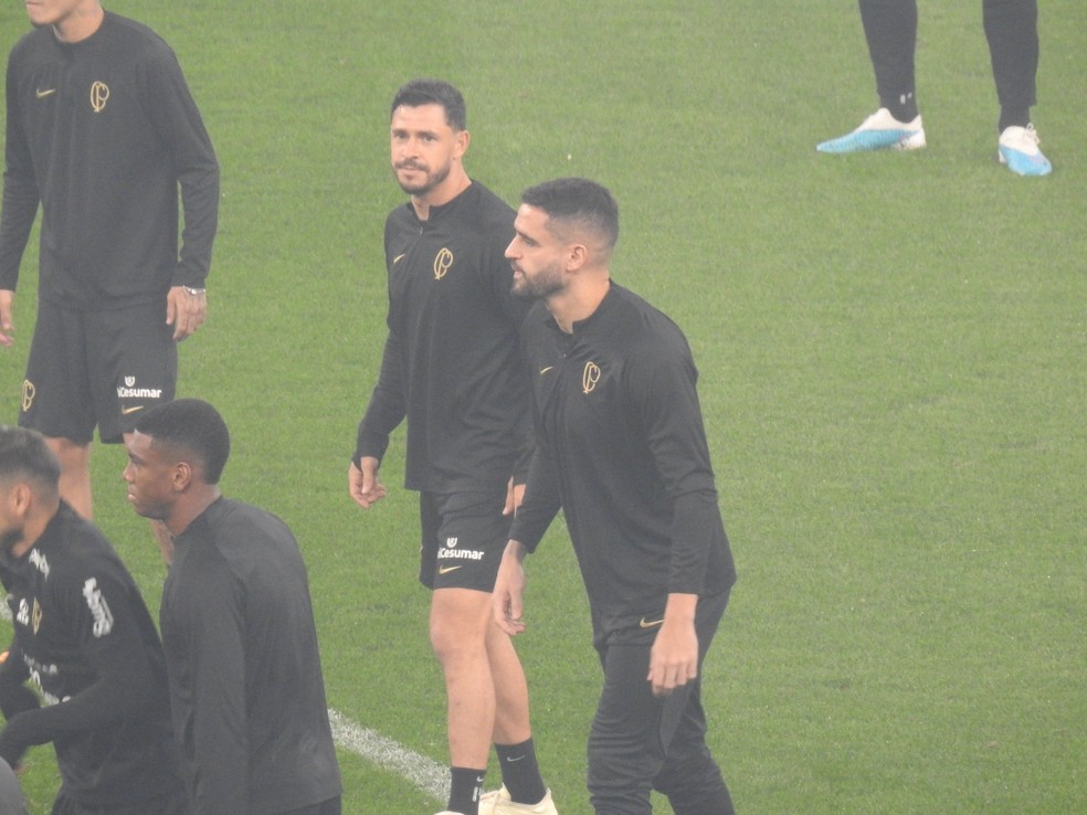 Renato Augusto em treino aberto do Corinthians na Neo Química Arena — Foto: Arthur Sandes
