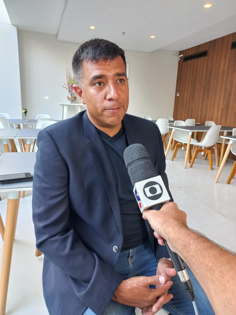 C&eacute;sar Far&iacute;as em entrevista ao ge em Assun&ccedil;&atilde;o: "N&atilde;o viemos a passeio" &mdash; Foto: Raphael Zarko