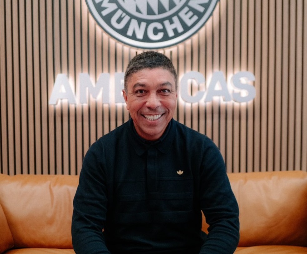 Giovane Elber, ex-jogador e hoje embaixador do Bayern de Munique — Foto: Twitter/Bayern de Munique