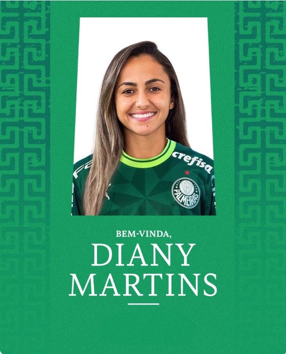 Diany, reforço do Palmeiras para 2024 — Foto: Reprodução Redes Sociais