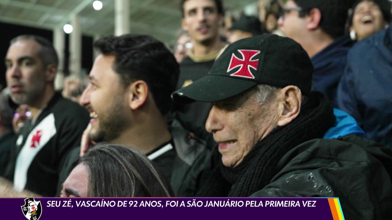 Seu Zé, vascaínobrasil jogando agora92 anos, foi a São Januário pela primeira vez