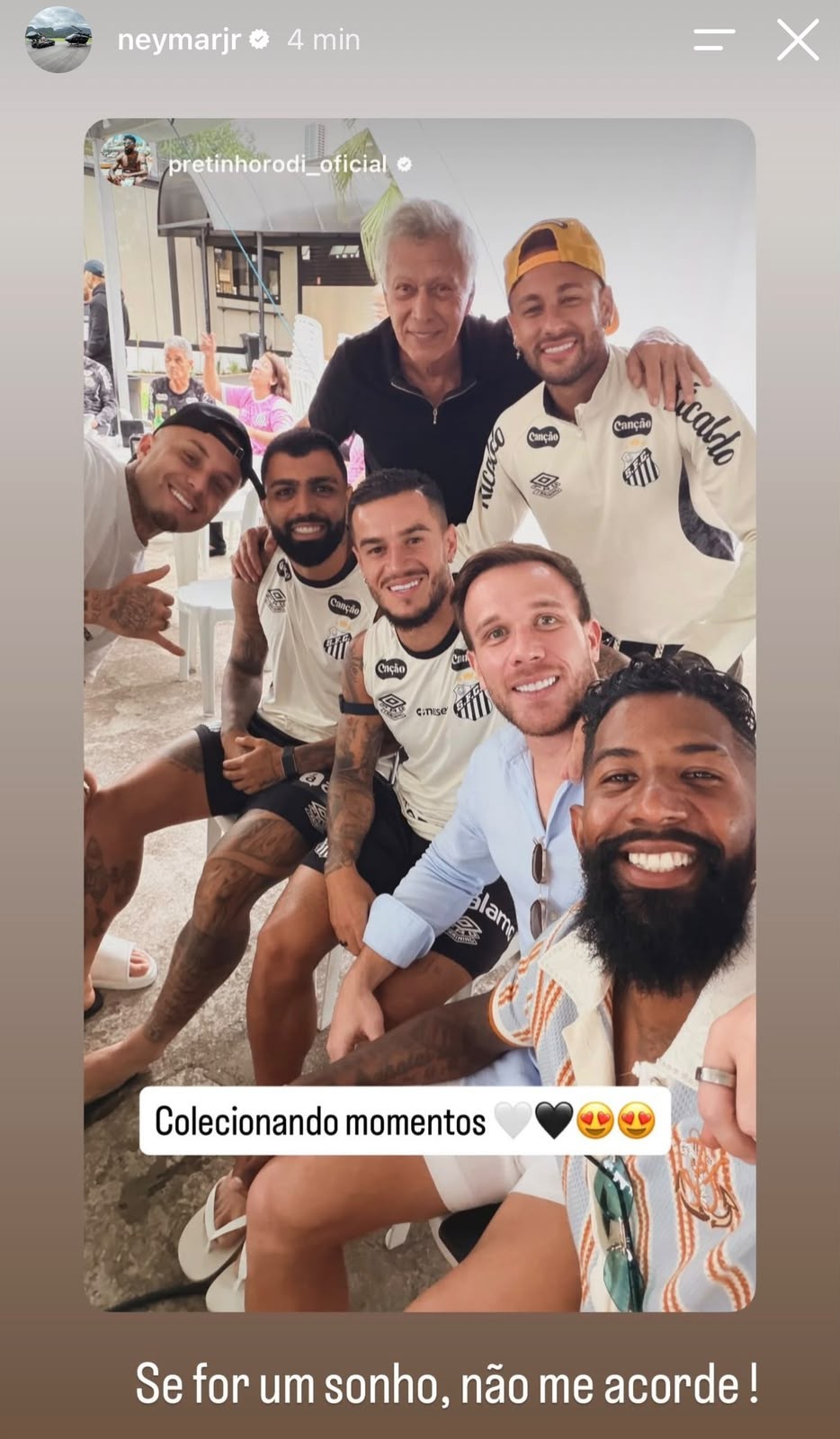 Neymar se empolga com reforços do Santos: "Se for um sonho, não me acorde"