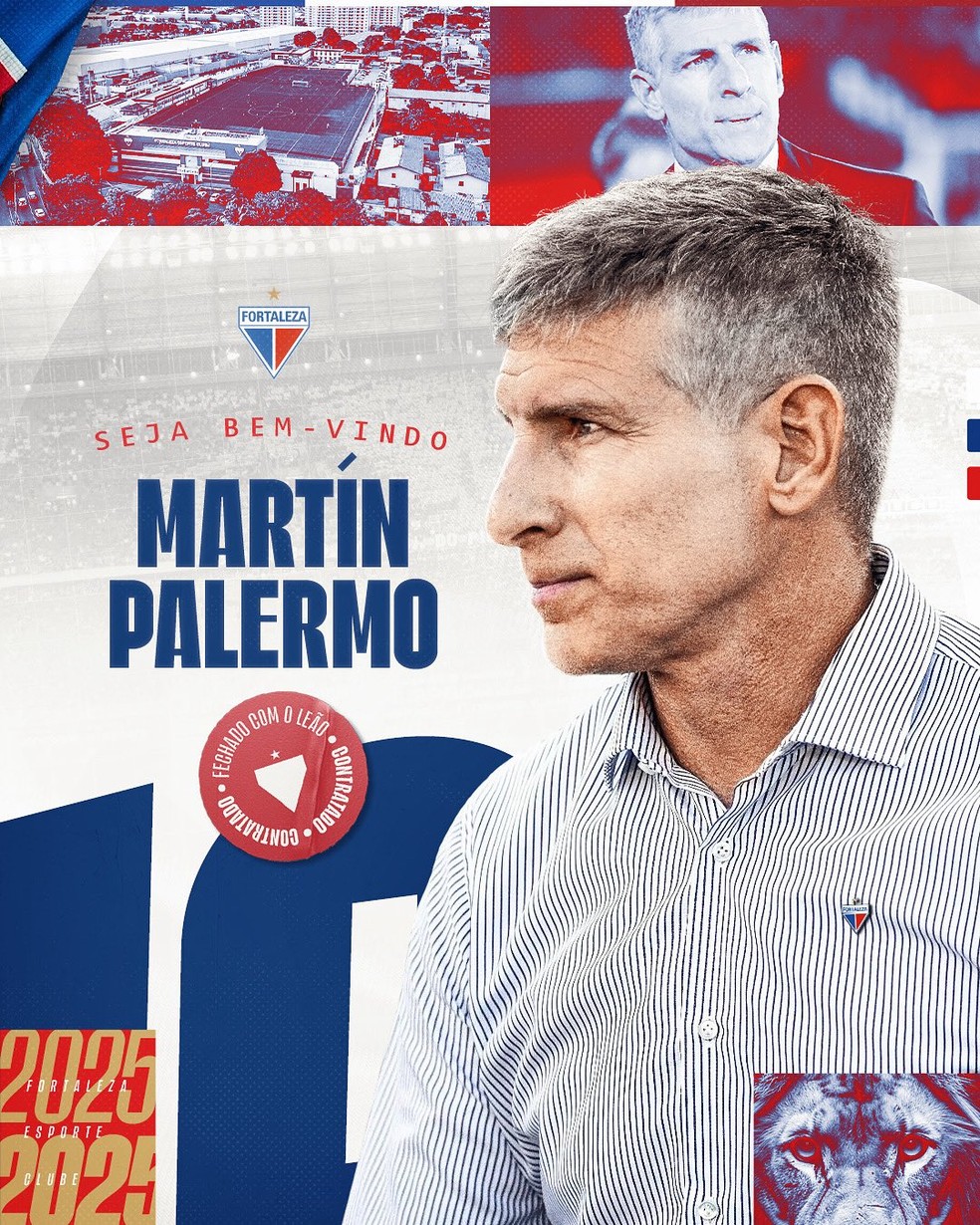 Palermo  o novo tcnico do Fortaleza  Foto: Reproduo/X