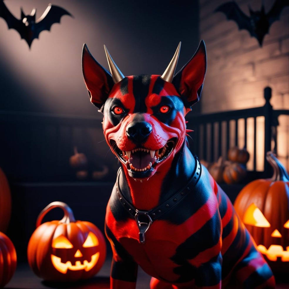 Mascote do Athletico-PR para o halloween criado através de inteligência artificial — Foto: ge