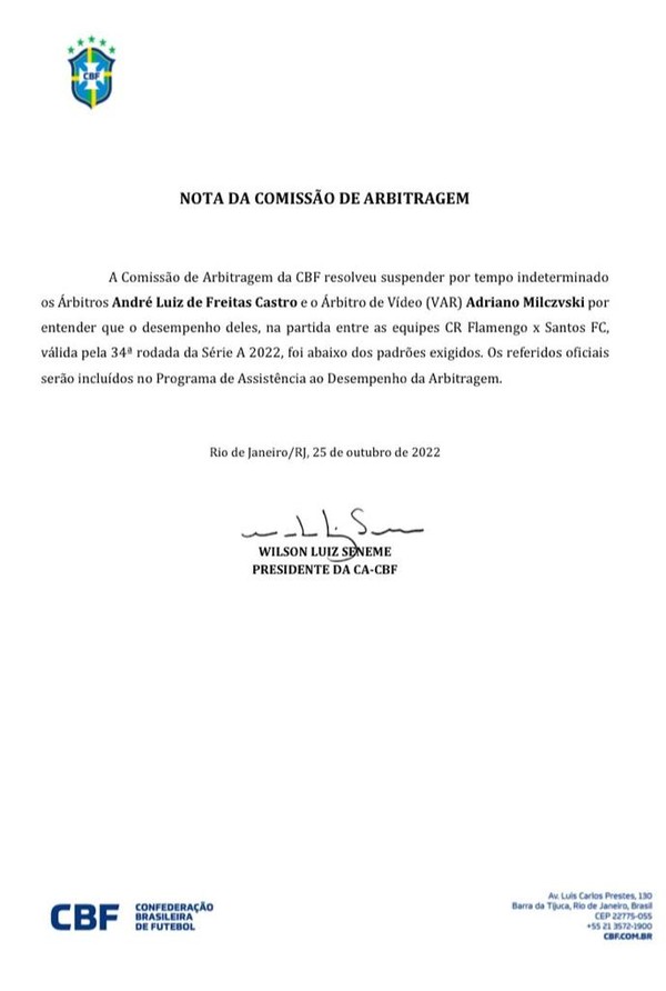 Flamengo protesta contra arbitragem e promete levar caso à Fifa