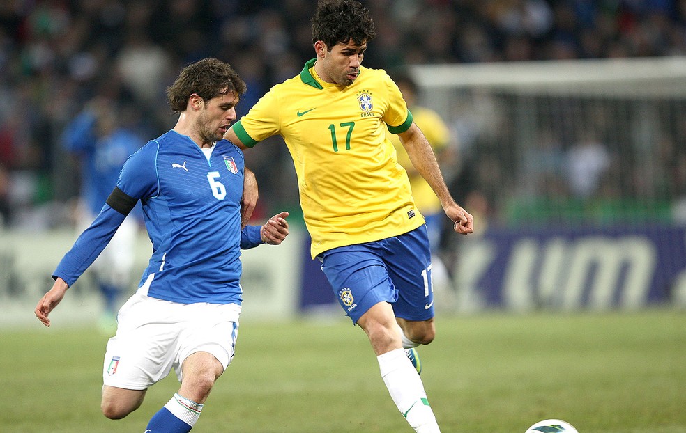 Diego Costa defendeu a Seleção em 2013 — Foto: Mowa Press