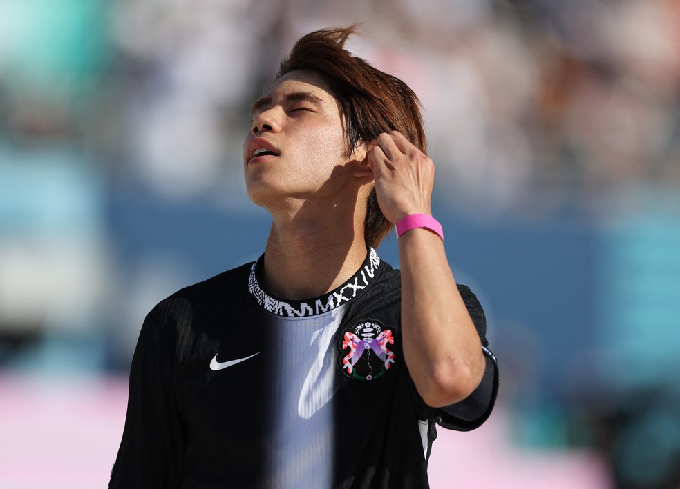 Yuto Horigome na final do skate street — Foto: REUTERS/Pilar Olivares