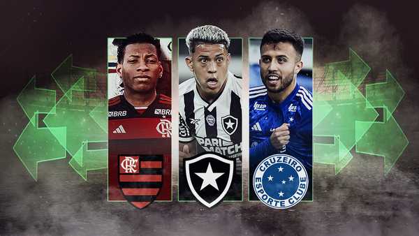 Botafogo, Cruzeiro e Flamengo lideram investimentos milionários em contratações para temporada.