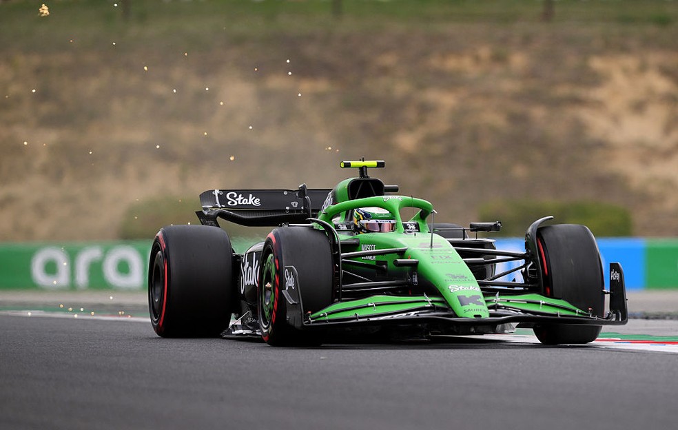 Gabriel Bortoleto na classifica&ccedil;&atilde;o para o GP da Hungria de F1 &mdash; Foto: Simon Galloway/LAT Images