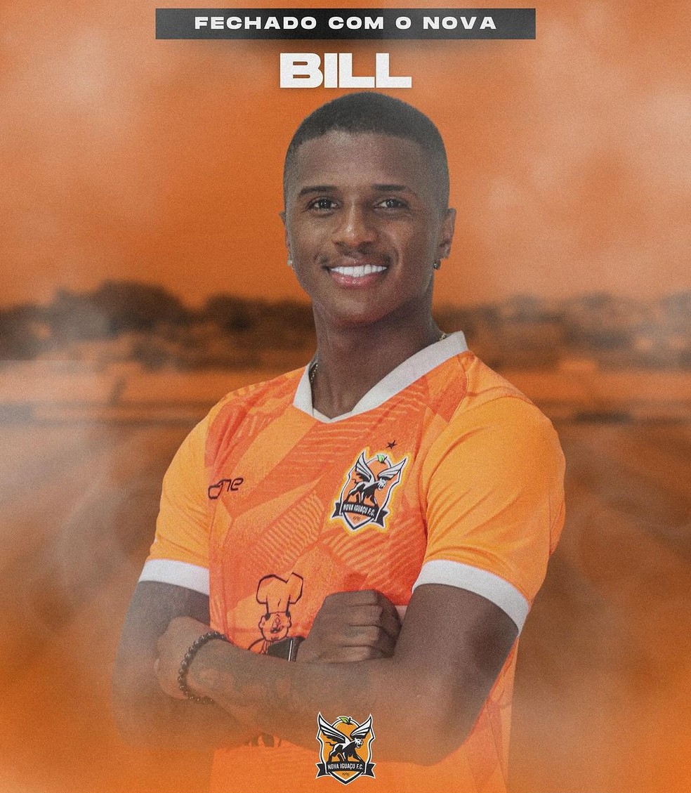 Bill, ex-Flamengo, é reforço do Nova Iguaçu — Foto: Divulgação / Nova Iguaçu