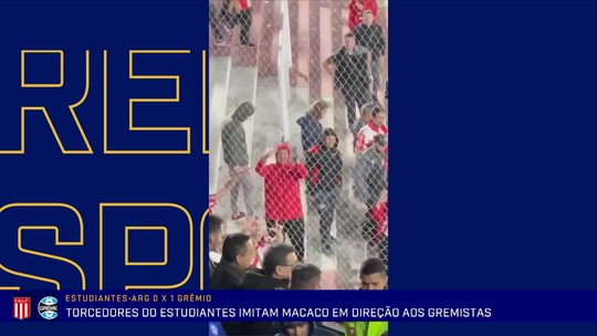 "Só vai parar quando tiver uma punição de fato", analisa Redação SporTV sobre ato racista de torcedores do Estudiantes - Programa: Redação sportv 