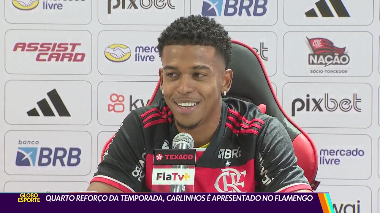 Quarto reforço da temporada, Carlinhos é apresentado no Flamengo