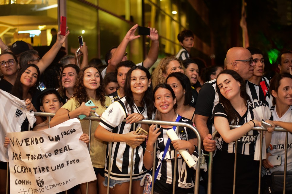Torcida do Atlético-MG, em Vitória — Foto: Vitor Jubini/A Gazeta