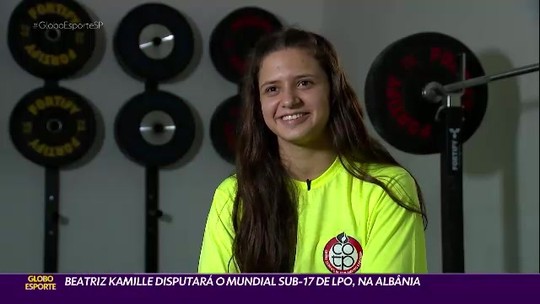 Com 15 anos e 54kg, Beatriz Kamille levanta 90kg e vai a Mundial sub-17 - Programa: Globo Esporte SP 