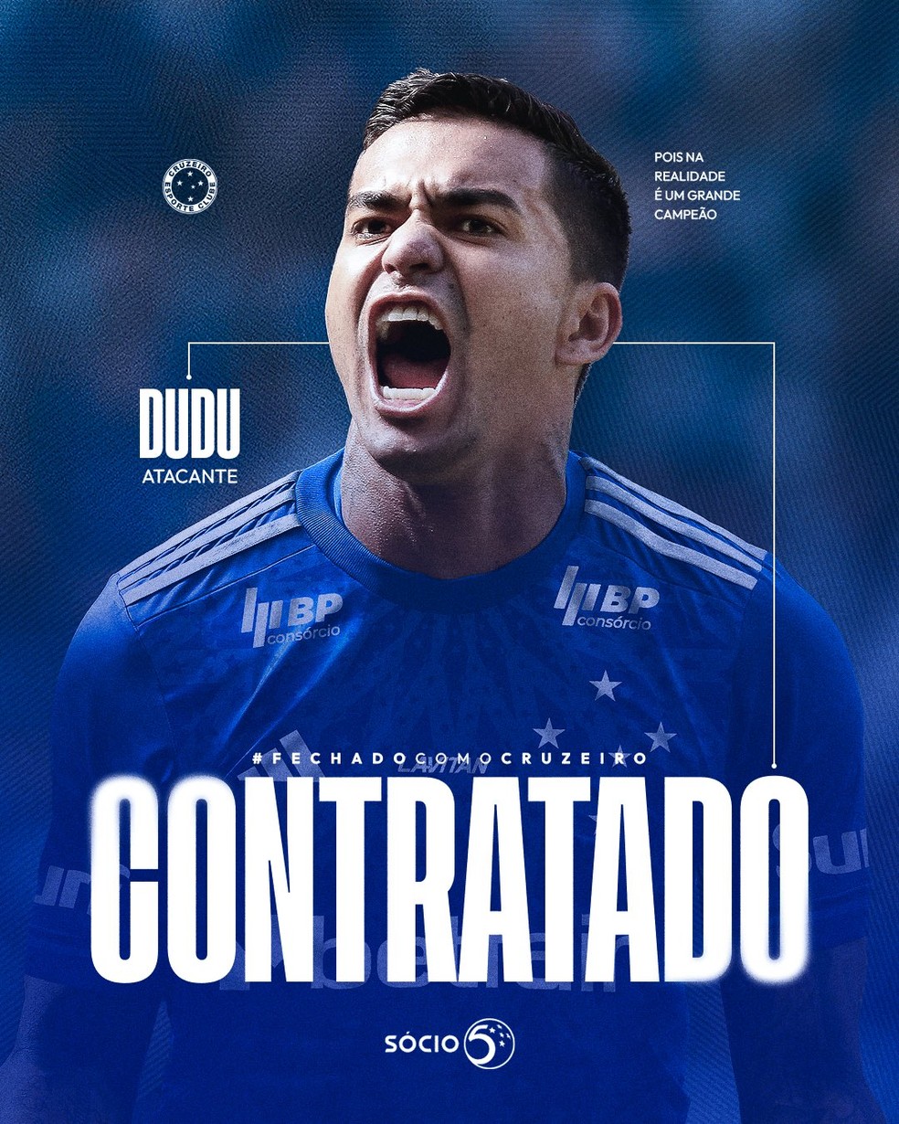 Cruzeiro anuncia contratação de Dudu — Foto: Divulgação