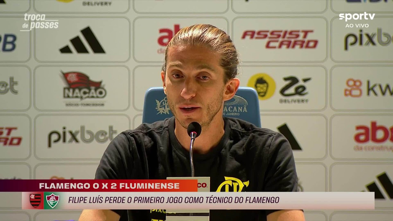 Confira a entrevista do técnico Filipe Luís após Flamengo 0 x 2 Fluminense