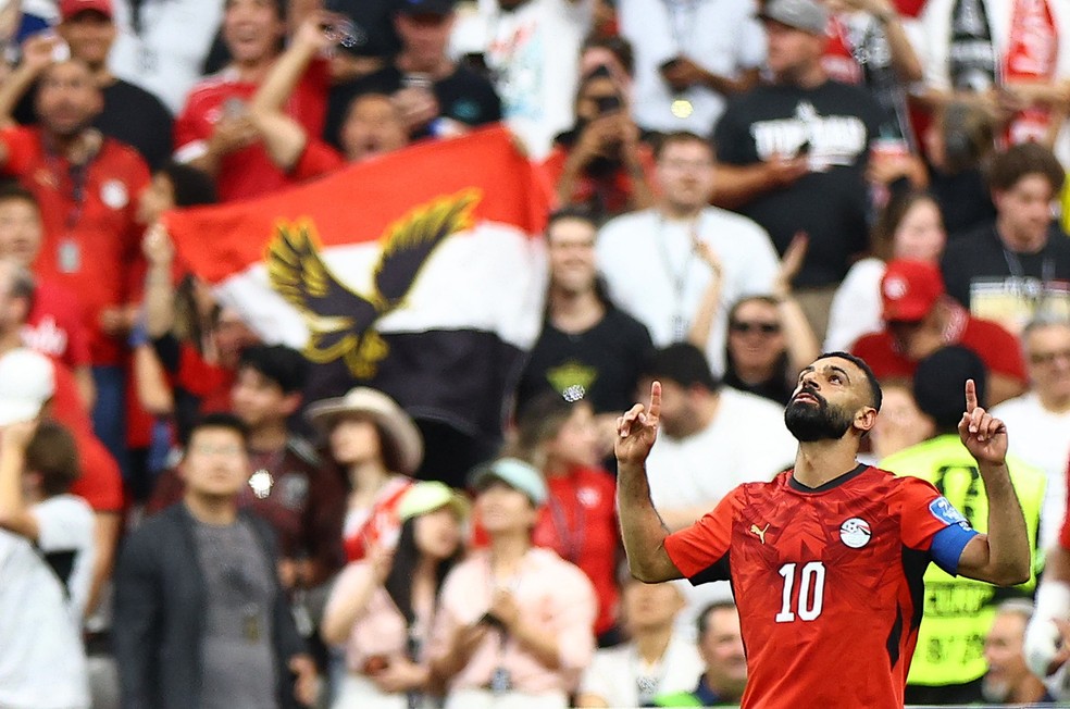 Salah - Nova Zelândia x Egito - Copa do Mundo — Foto: REUTERS/Agustin Marcarian