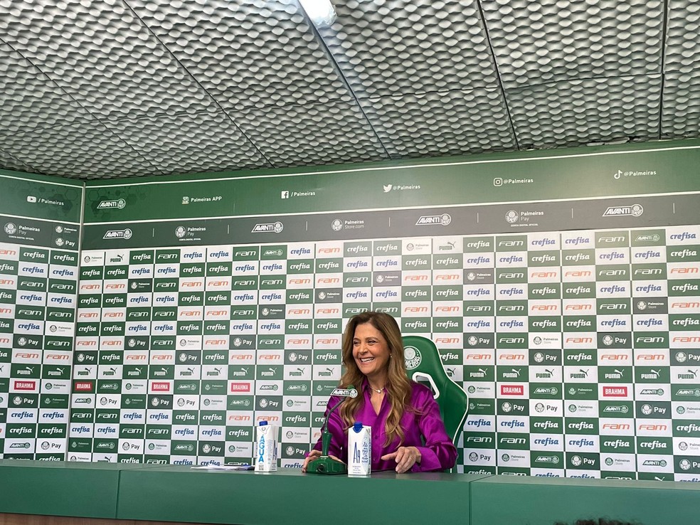 Leila Pereira, presidente do Palmeiras — Foto: Camila Alves