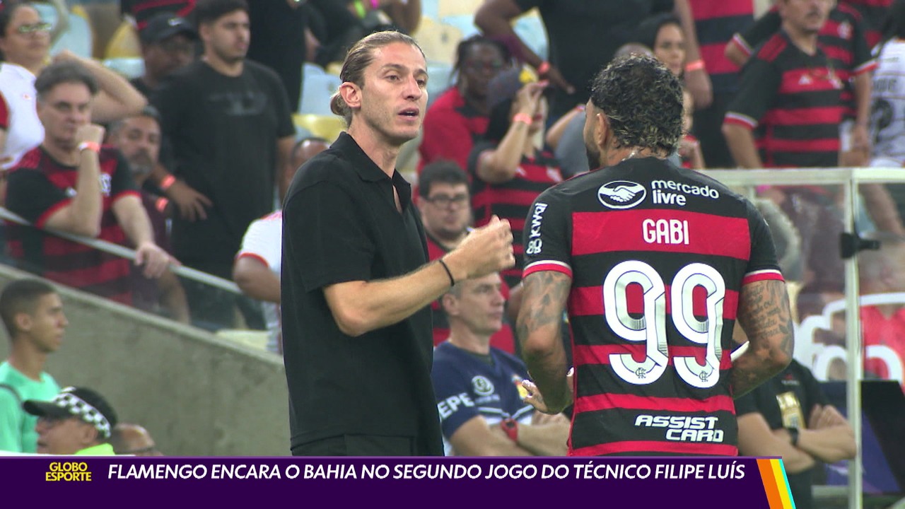 Flamengo encara o Bahia no segundo jogo do técnico Filipe Luís