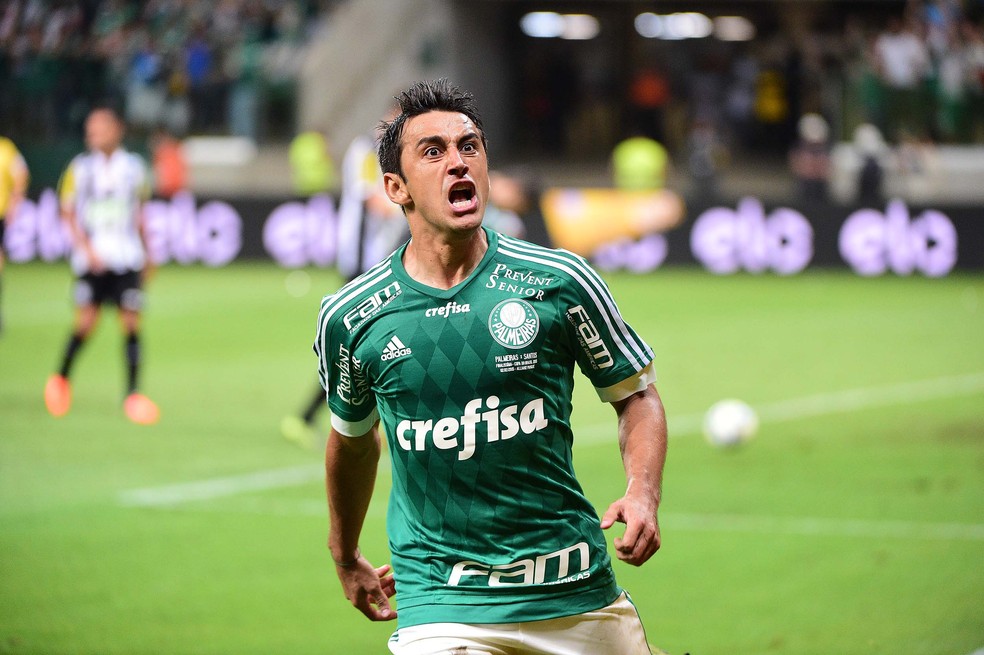 Robinho com a camisa do Palmeiras em 2015 — Foto: Marcos Ribolli